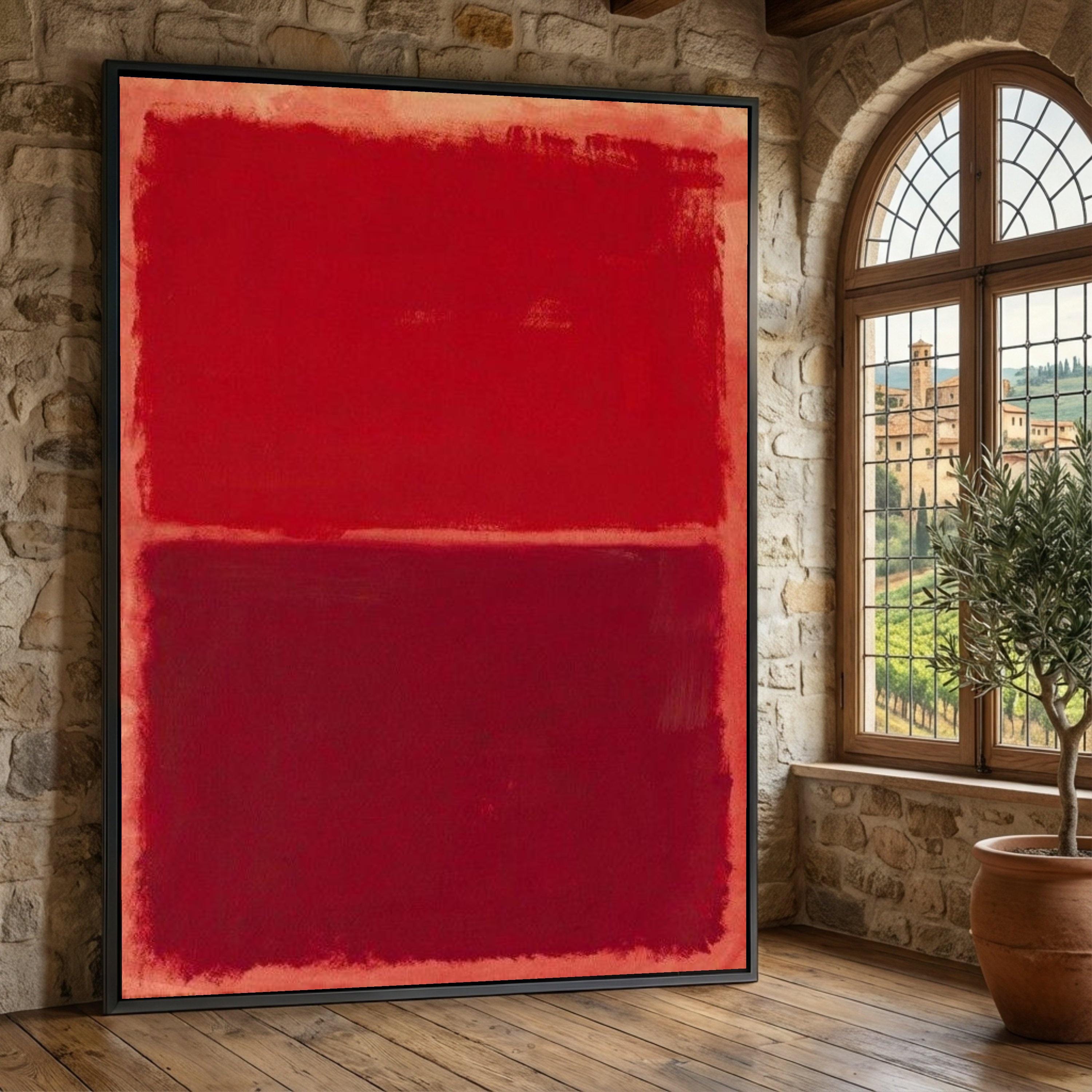 Blocks Mark Rothko Mark Rothko Abstract Red Blocks Canvas Wall Art, Mark Rothko Modern ...
