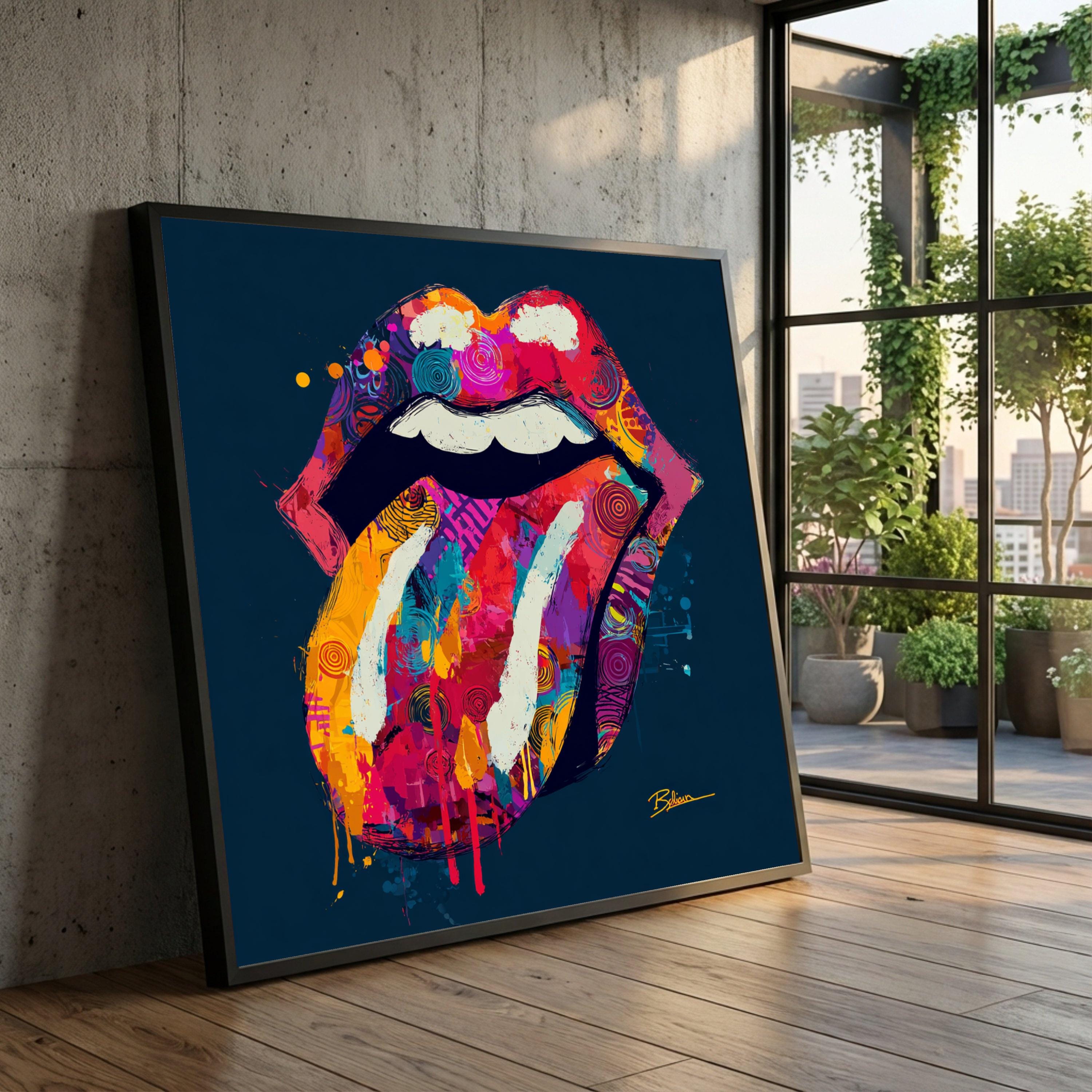 The Rolling Stones Collection XL Canvas Painting by Freda People
