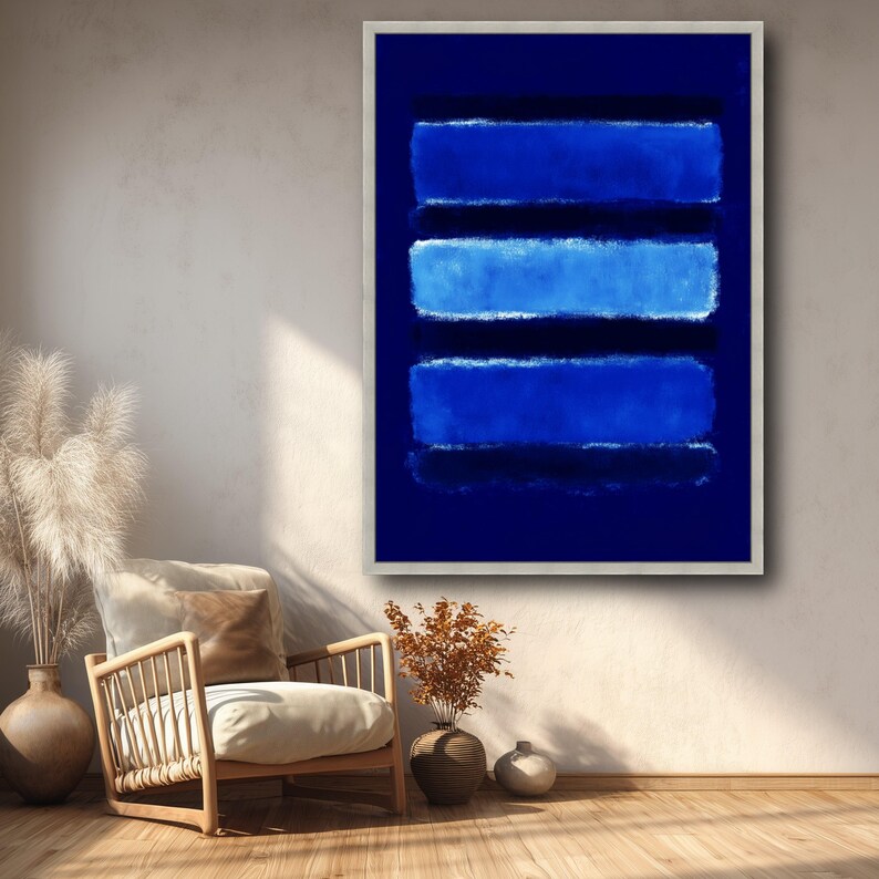 Mark Rothko Deep Color Fields Mark Rothko Abstract Blue Gradient Canvas Wall Art, Mark Rothko Modern ...