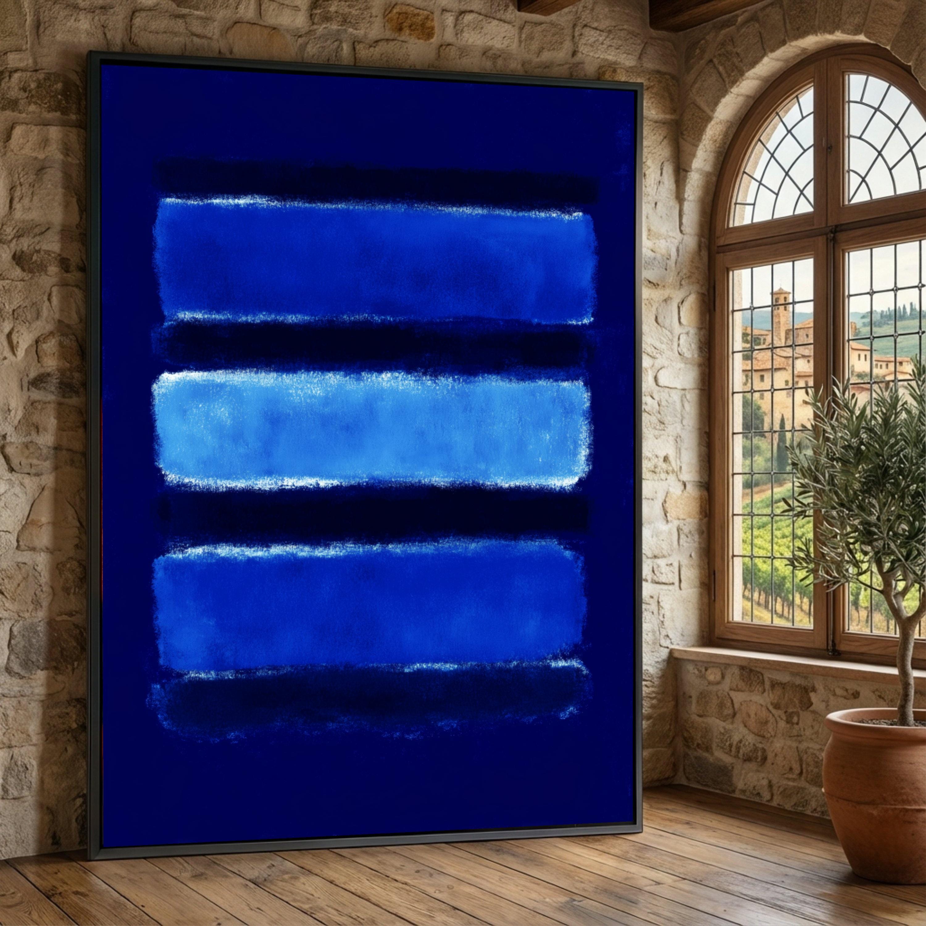 Mark Rothko Deep Color Fields Mark Rothko Abstract Blue Gradient Canvas Wall Art, Mark Rothko Modern ...