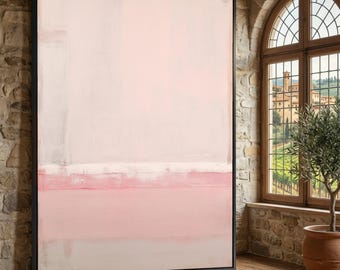 Mark Rothko Soft Pink Abstract Canvas, Minimalist Modern Wall Art, Color Field Style, Home Decor, Contemporary Canvas Artwork