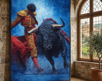 Spanische Stierkampf Leinwand Kunst, Matador Gemälde, lebendige Wohnkultur