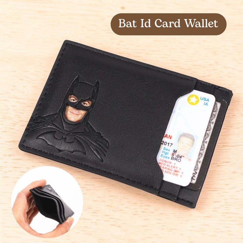 Bat Man Id Wallet - Etsy