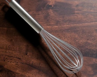 Batidor de huevos manual de acero inoxidable de 10 pulgadas, batidor de varillas para cocina, mezclador de leche, herramienta para hornear, utensilio para mezclar huevos.