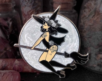 Witch (Light Skin) Pole Dancing Enamel Pin