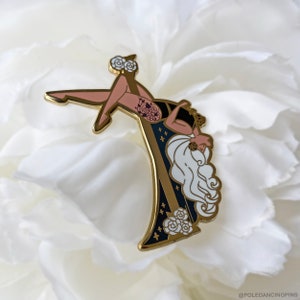 Sleeping Beauty (Tattooed Edition) Pole Dancing Gold Enamel Pin