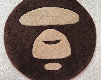 BAPE Monkey Handmade Tufted Rug | Custom Tufted Art Decor