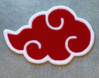 Custom Akatsuki Rug, Hand Tufted Anime Cloud Design