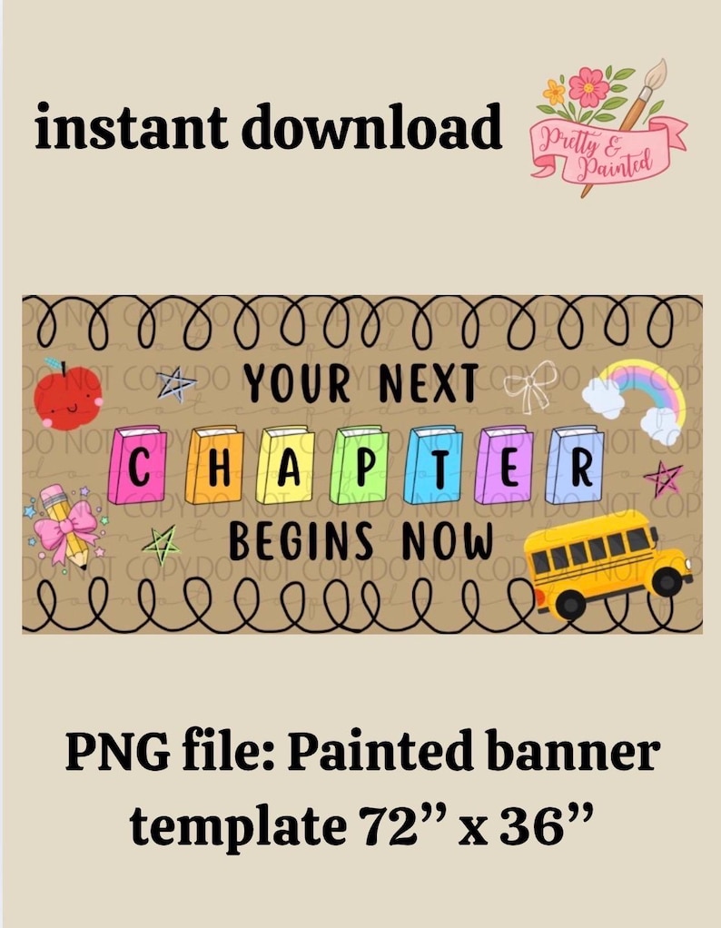 Your Next Chapter Begins Now Banner Template | School Design | Painted ...