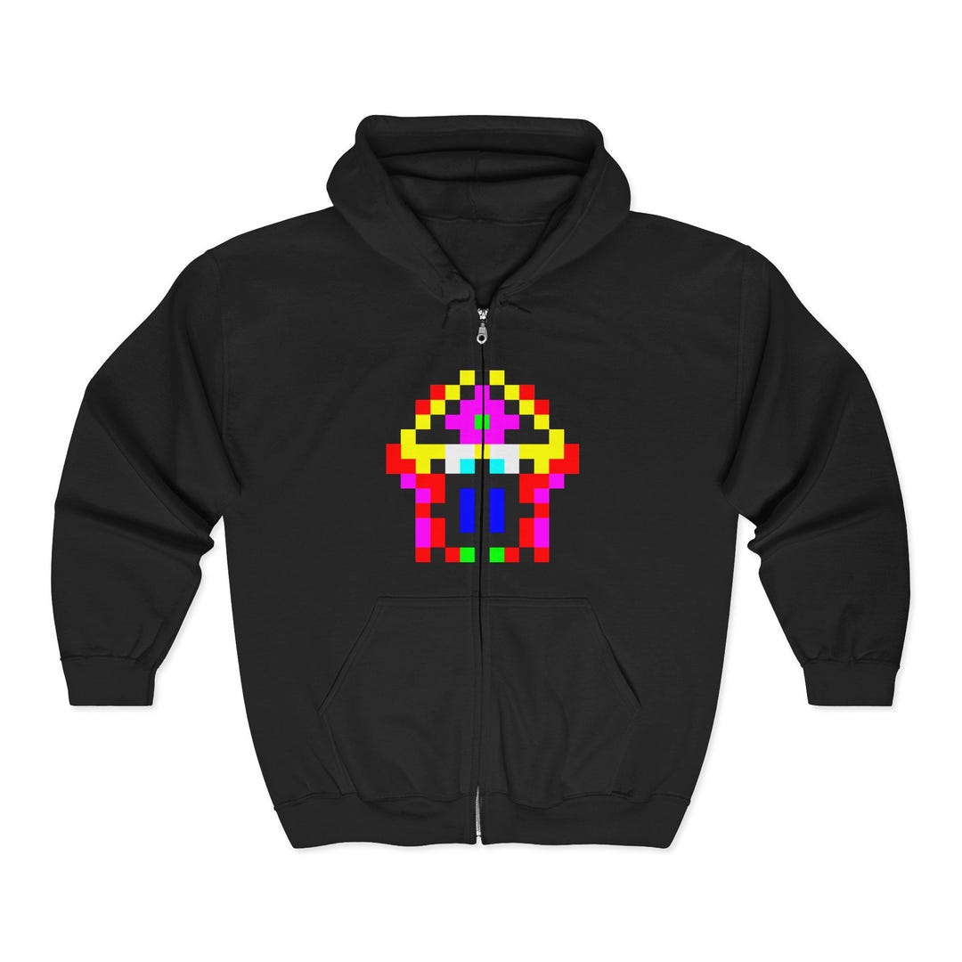 Pixel Legs Hoodie | Retro 8-bit Game Mushroom Design - Etsy