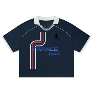 France Soccer Jersey Shirt 2026 World Cup Fan | Unisex Collared Boxy Football Jersey France Fan Apparel Game Day Outfit image 5