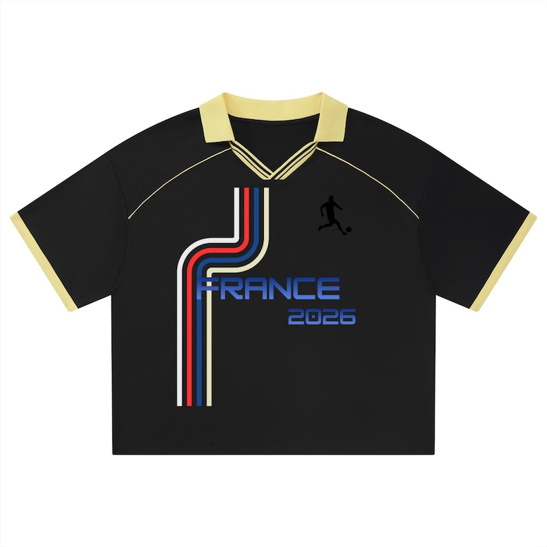 France Soccer Jersey Shirt 2026 World Cup Fan | Unisex Collared Boxy Football Jersey France Fan Apparel Game Day Outfit image 1