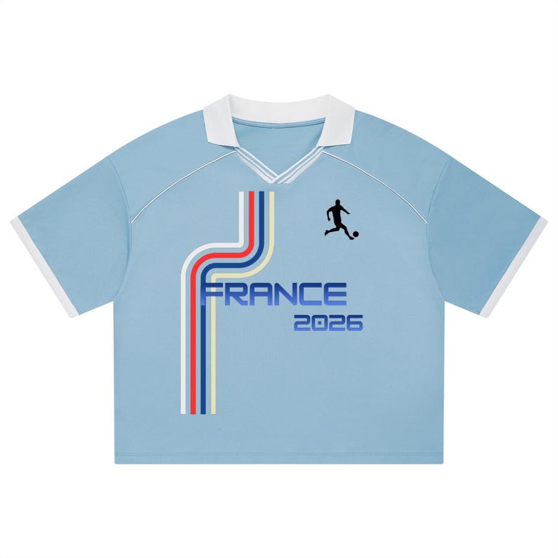 France Soccer Jersey Shirt 2026 World Cup Fan | Unisex Collared Boxy Football Jersey France Fan Apparel Game Day Outfit image 3