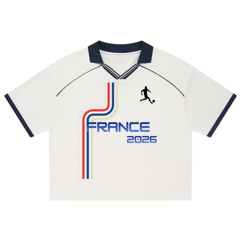 France Soccer Jersey Shirt 2026 World Cup Fan | Unisex Collared Boxy Football Jersey France Fan Apparel Game Day Outfit image 7