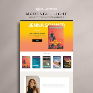 Plantilla web de Squarespace para autores - MODESTA - Light
