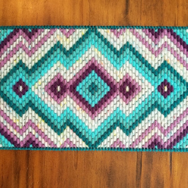 Geometric Teal & Purple - Wall Art