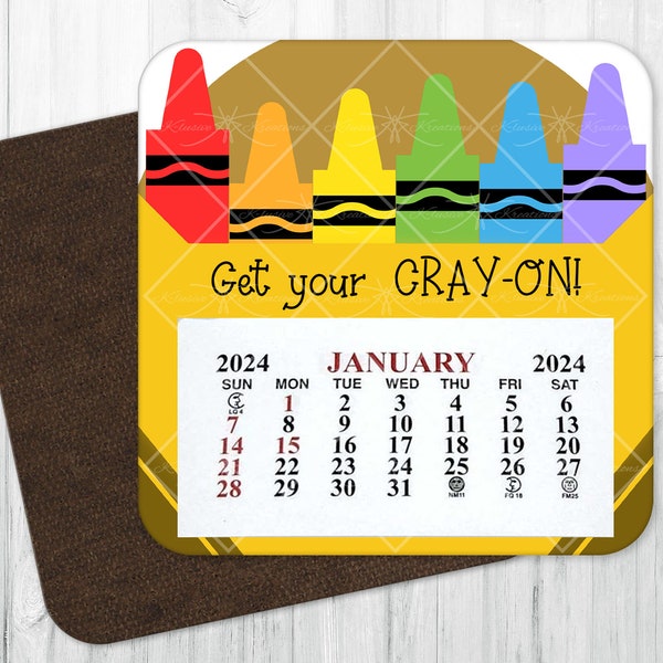 Mini Refrigerator Calendars Etsy