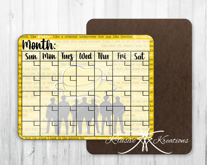 Dry Erase Boards • Calendar Dry Erase Board • Monthly Calendar Etsy