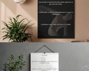 Plakat z definicją dyscypliny | Minimalistyczny plakat motywacyjny | Luksusowa dekoracja biura | Cytat przedsiębiorcy i sportowca | Grafika ścienna do druku