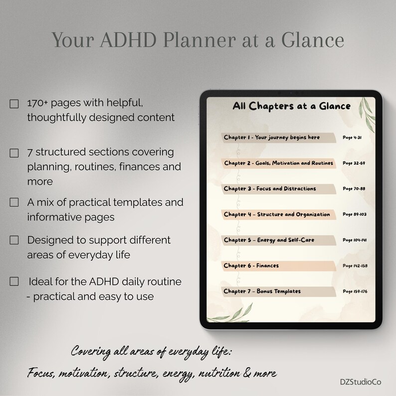 ADHD Focus Planner | Digital and Printable Planner | Goodnotes and ...