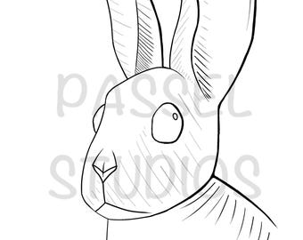 ウサギの塗り絵