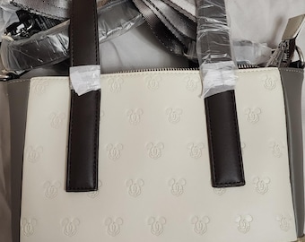 Loungefly Disney Mickey and Friends Faux Leather and Canvas Mini Tote Bag