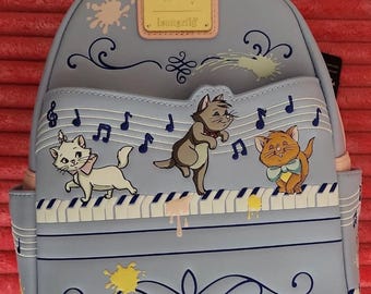 Loungefly Disney The Aristocats Kittens Piano Mini Backpack NWT