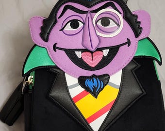 Loungefly Sesame Street Exclusive Count Von Count Cosplay Mini Backpack
