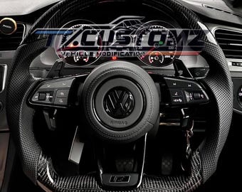 Volant Volkswagen TT style LED en fibre de carbone Golf/Polo/Scirocco/GTI/R