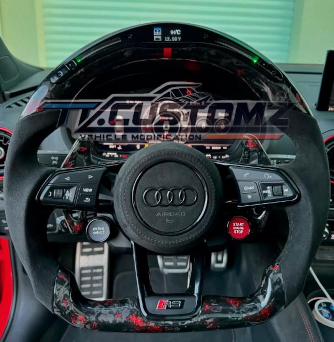 Audi R8, TTRS, RS3, RS6 RSQ3 Carbon Fibre LED Rev Counter Display ...