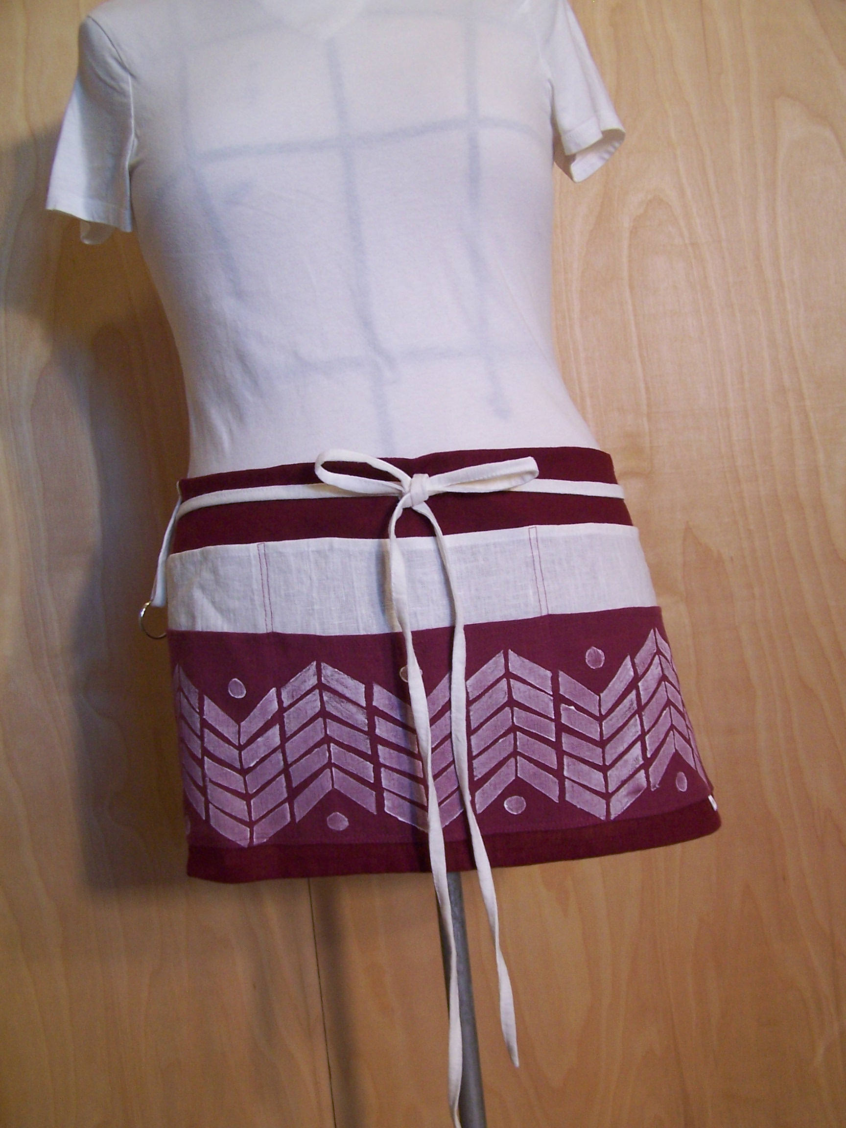 Café Apron, Linen Apron, Cafe Apron, Half Apron