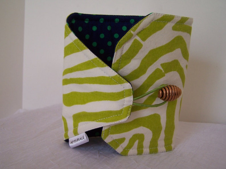 French Press Cosie, Bodum Coffee Press Cosy, Press Pot Sleeve, Lime Green Zebra Stripe Cosy cover image 2