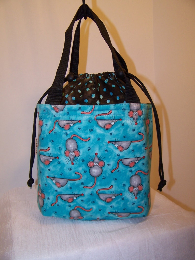 Turquoise Blue Insulated Drawstring Lunch Bag 4'by - Etsy