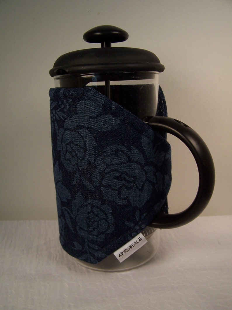 French Press Denim Cozie. Insulated Coffee Pot Cozy Bodum 8 Etsy