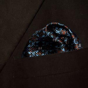 Silk Pocket Square, Fazzoletto in seta pura, Accessorio Tradizionale Uomo