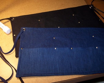 Café Apron, Half Apron, Double Cap Rivets with Grommet Tie attachment