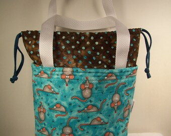 Mice drawstring lunch bag, Lunch bag Insulated, bento box lunchbox, adult lunch box, lunch cooler, cosmetic Bag