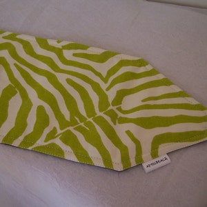 French Press Cosie, Bodum Coffee Press Cosy, Press Pot Sleeve, Lime Green Zebra Stripe Cosy cover image 3