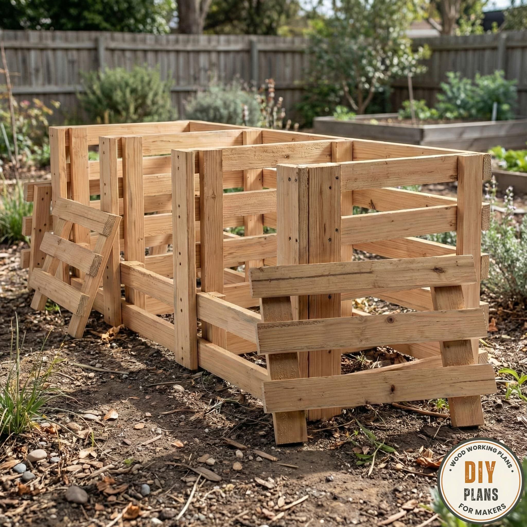 3-bay Compost Bin Plans | 3 Bin System for Hot Composting | Large ...