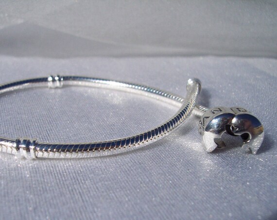 Pandora, Barrel Clasp, Bracelet, Sterling Silver, Moments Collection, Signature Clasp, 925 ALE, Charm, 590702HV