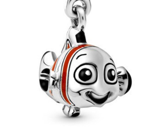 Finding NEMO Charm, Pandora Disney, Epic Story, Lucky Fin, Bracelet, Fish Bead, 925, Orange Enamel, Lovable Expression,, Character, Friends