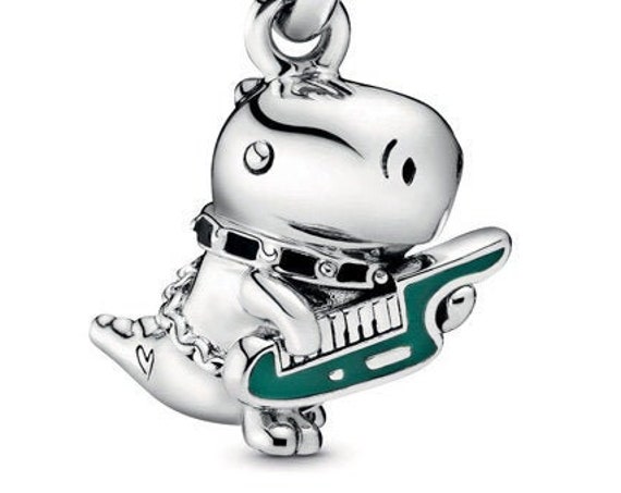 Dino The Dinosaur, Punk Band, Pandora, Bracelet Charm, Synthesizer, Rock Star, Keytar, Music Lover, Jam Session, Edgy, 925, The Pandoras