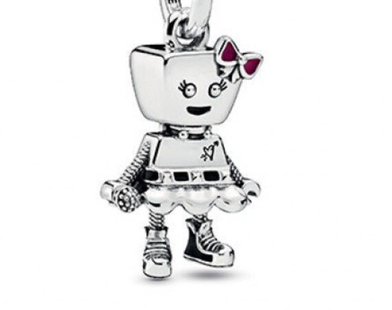 Bella Bot, PUNK BAND, Pandora, Bracelet Charm, RETIRED, Microphone, Front Woman, Dancing Queen, Legs, Adorable, 925, Karaoke Queen, Friend