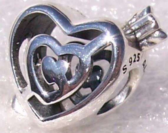 Path To Love, Pandora, Bracelet Charm, Labyrinth Of Hearts, Arrow, Sculptural, Follow Your Heart, Slider, Sterling Silver