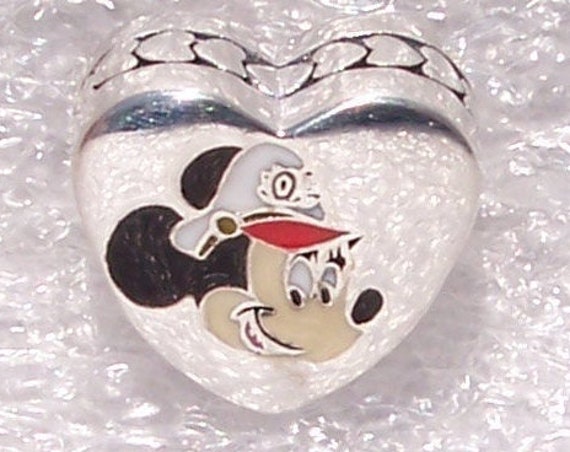 Cruise Line, Captain, Minnie Mouse, Pandora, Disney, Bracelet Charm, On Board, Exclusive, Silver, Enamel, LOGO, Travel Memories, Mickey