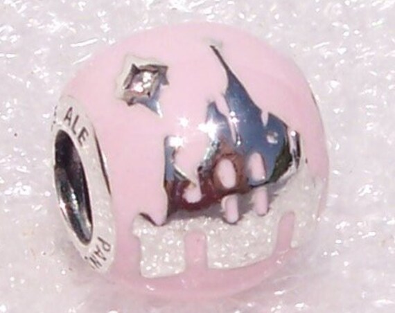 Fantasy Castle, Family Fun, Pandora Disney, Bracelet Charm, PINK Enamel, Clear CZ Stars, Memories, Sterling Silver, Mickey Mouse Balloons