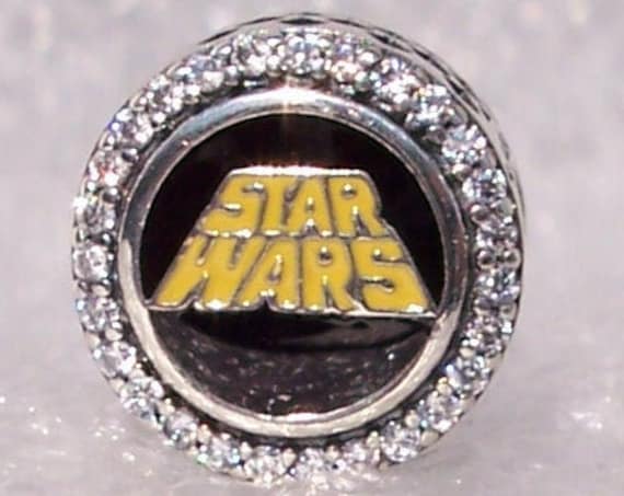 STAR WARS, Pandora Disney, Parks Exclusive, Movie, Galaxys Edge, Force Be With You, Bracelet Charm, Exclusive, 925, Clear CZ, Slider, Enamel