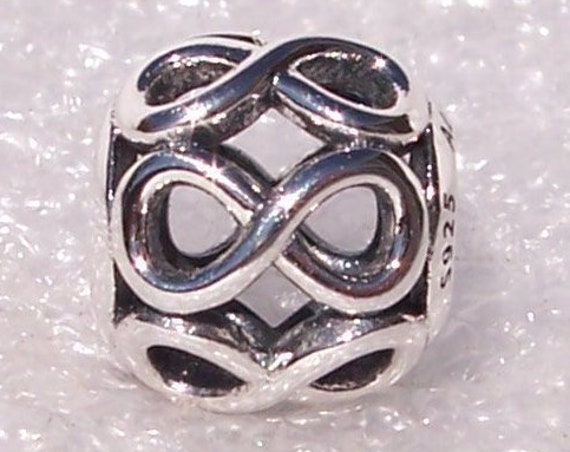 Infinite Shine, Pandora, Bracelet Charm, Without Limits, Wealth Of Meaning, Never Ending, Forgiveness, Sterling Silver, Slider, Openwork