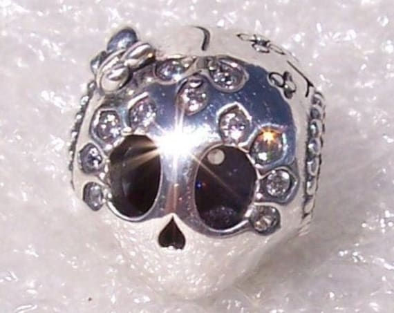 Sparkling Skull, Pandora, Bracelet Charm, Spooky Sweet, Bow, Butterfly, Glittering Stones, Heart, Sterling Silver, Spring 2019