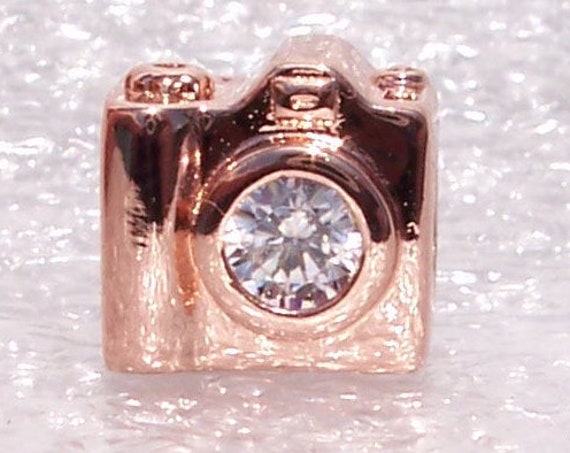 Sentimental Snapshot, Pandora Rose, Bracelet Charm, China Exclusive, Luscious Rose Finish, Dipped In Fun, Clear CZ, Every Moment Counts